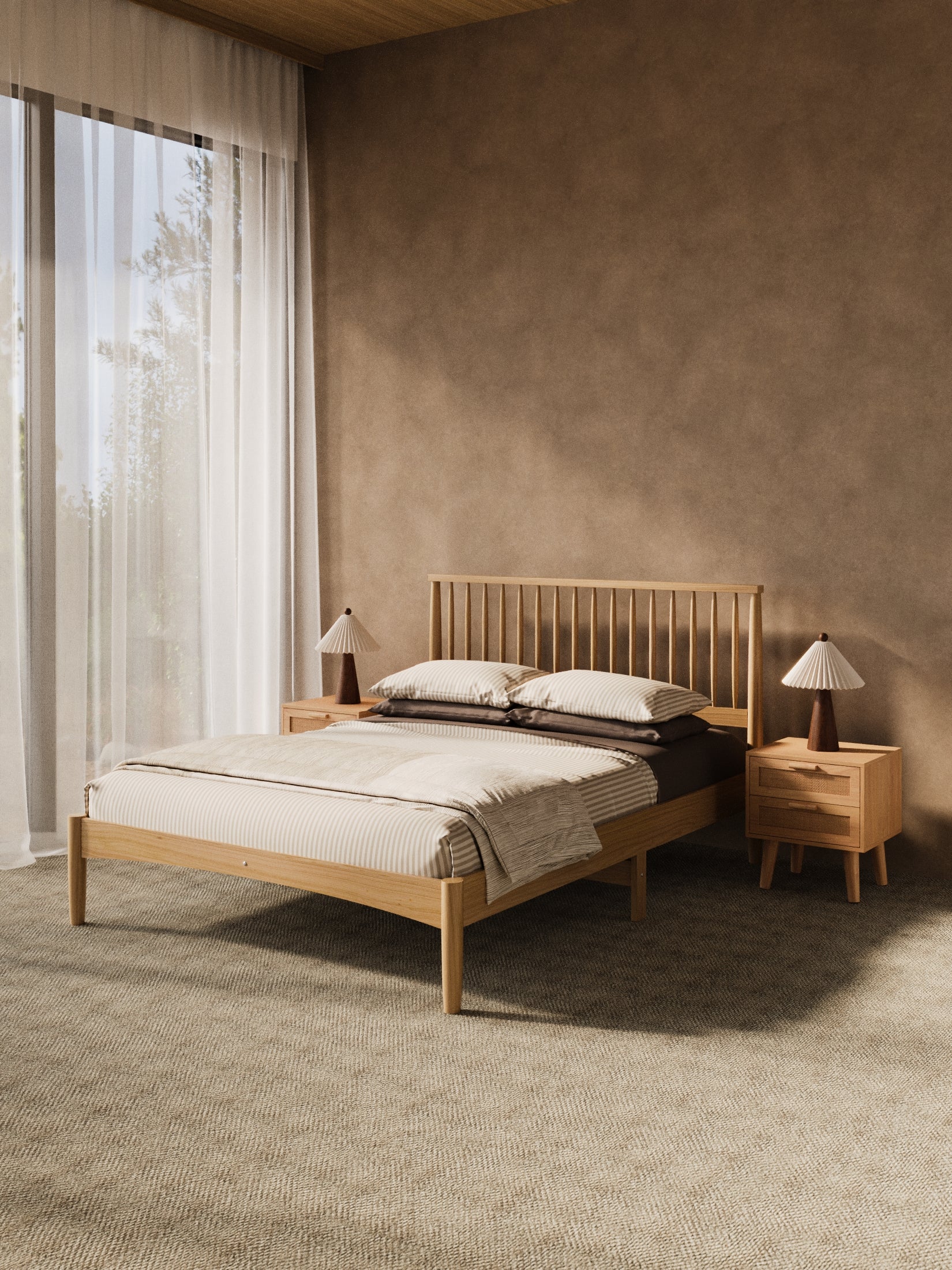 Martin Natural Timber Bed Frame