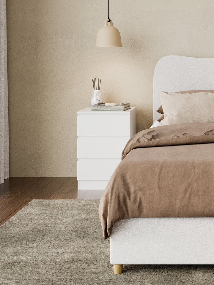 Grace White Modern Bedside Table