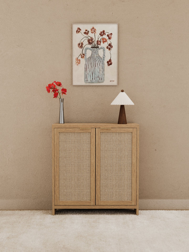 Stevie Natural Rattan Sideboard Cabinet Bundle 158cm