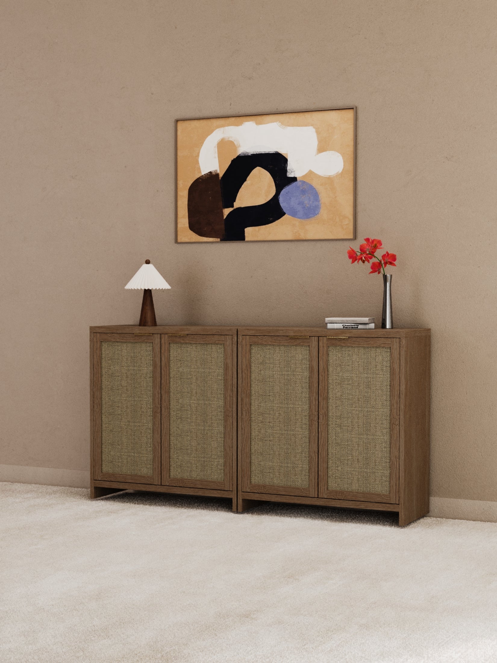 Stevie Wooden Sideboard Cabinet Bundle 158cm