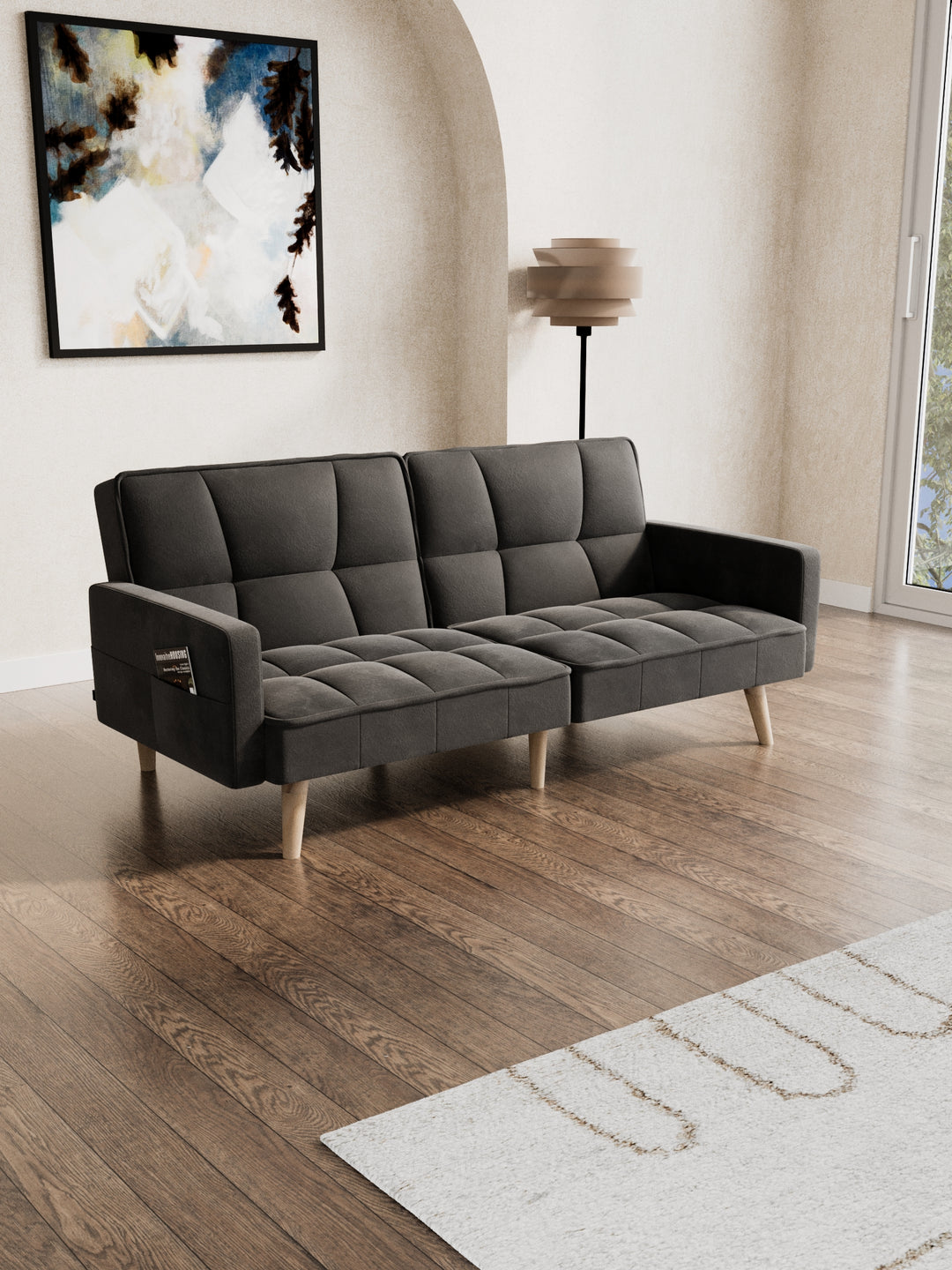Tegan Grey 3 Seater Sofa Bed