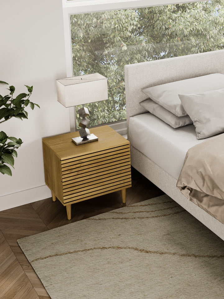Alec Natural Oakwood Bedside Table
